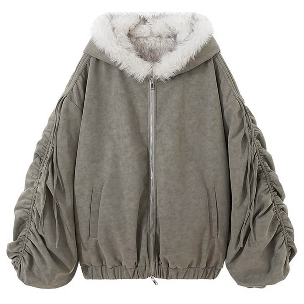 Less Conversation Reversible Fur Jacket