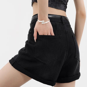 Grunge Aesthetic Denim Shorts