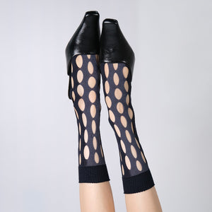 Grunge Cutout Mesh Socks