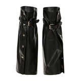 Grunge Leather Leg Warmers