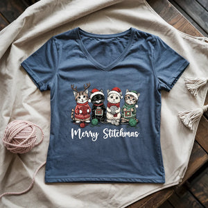 Merry Stitchmas Lady V-neck