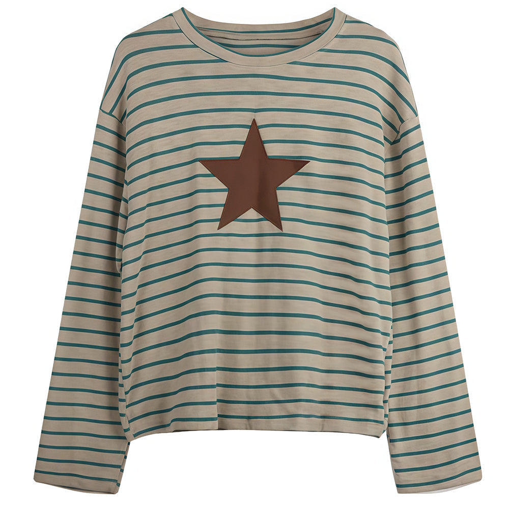 Indie Kid Star Striped Long Tee