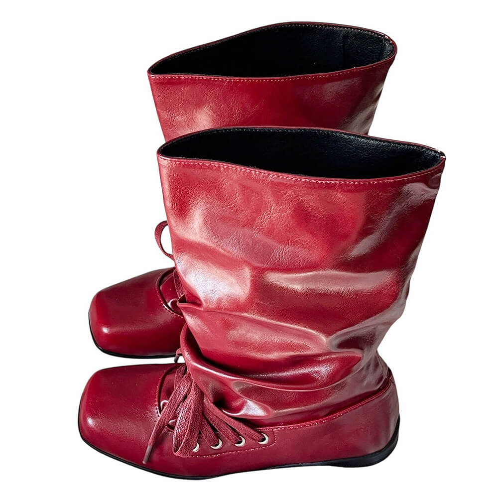 Rogue Doll Lace-Up Slouch Boots