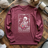 Skeleton Crocheter Tarot Long Sleeve T-shirt