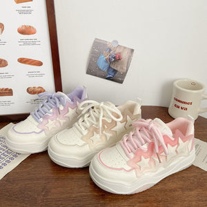 Pastel Aesthetic Star Sneakers