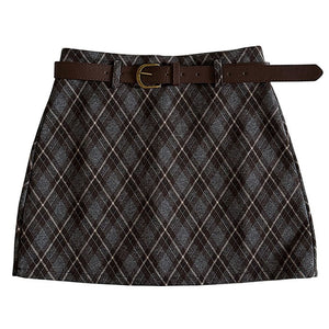 Library Crush Argyle Mini Skirt