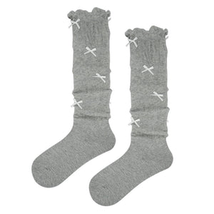 Preppy Knee High Socks with Bows