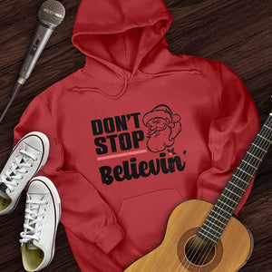 Don't Stop Believing Santa Hoodie