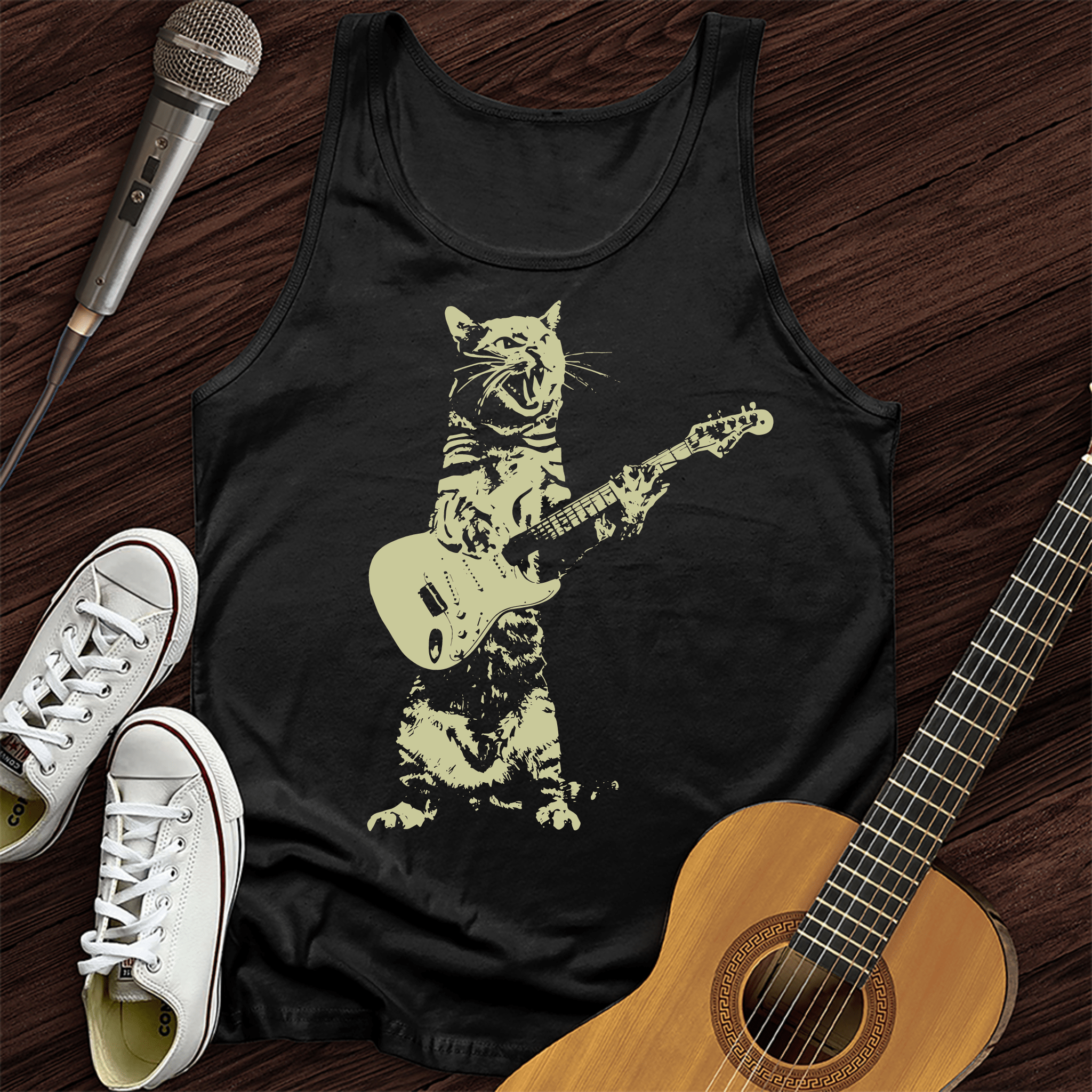 Cat Guitar Tank Top