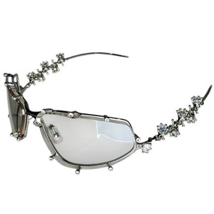 Y2K Rhinestone Rimless Sunglasses
