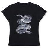 Snake Graphic Fitted T-Shirt