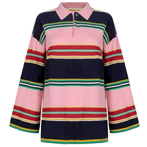 Campus Secrets Stripe Rugby Polo Shirt