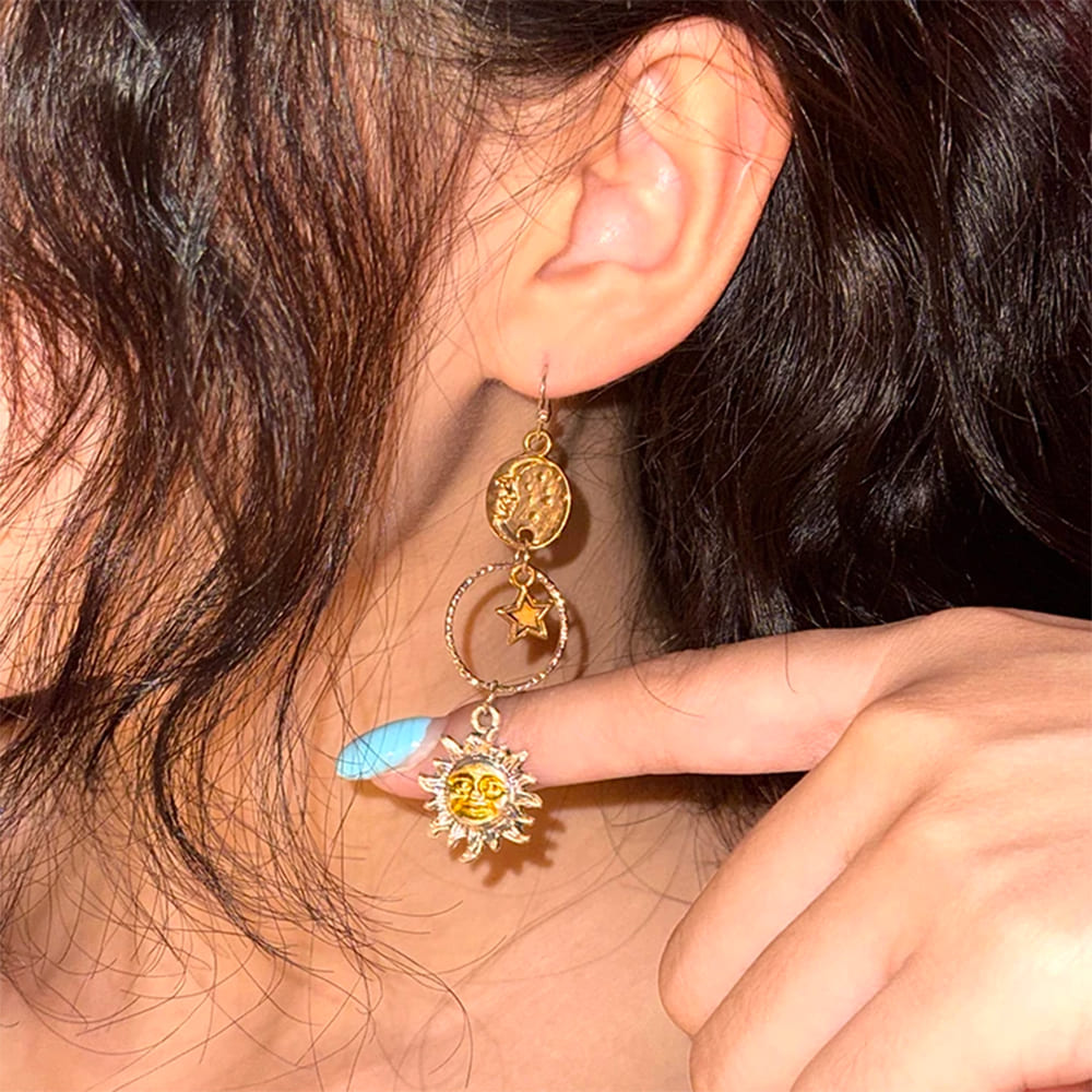 Sun & Moon Aesthetic Earrings