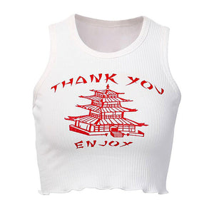 Thank You Ribbed Top