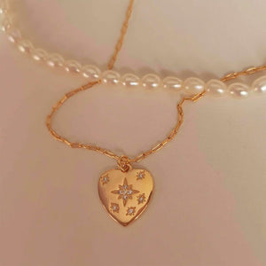 Vintage Heart Coin Necklace