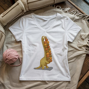 Yarnosaurus Rex Lady V-neck