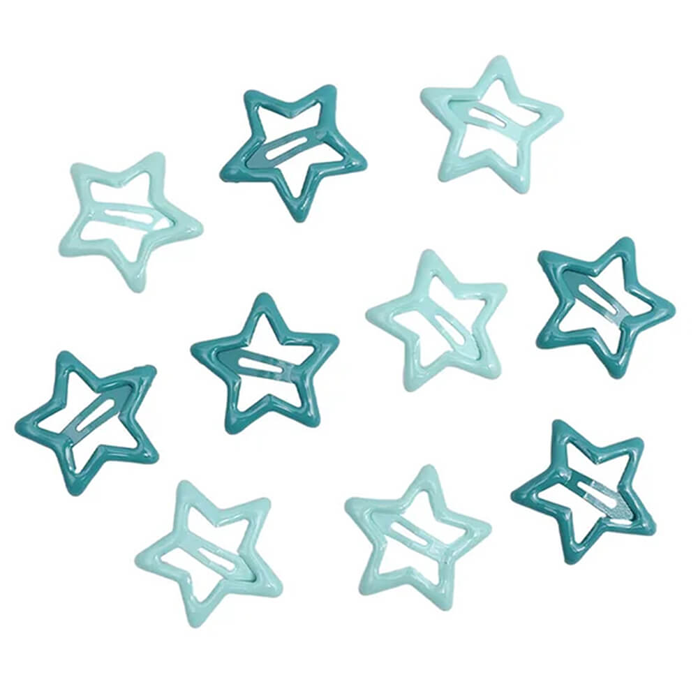 Y2K Pastel Star Hair Clips Set