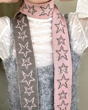Y2K Star Skinny Scarf